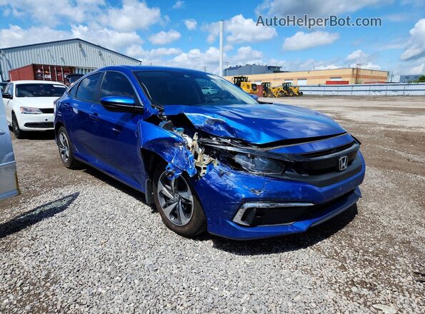 2HGFC2F54KH013981 2019 HONDA CIVIC Blue Front right