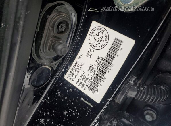 2HGFC2F55GH032658 2016 HONDA CIVIC Черный Вид подкапотного пространства