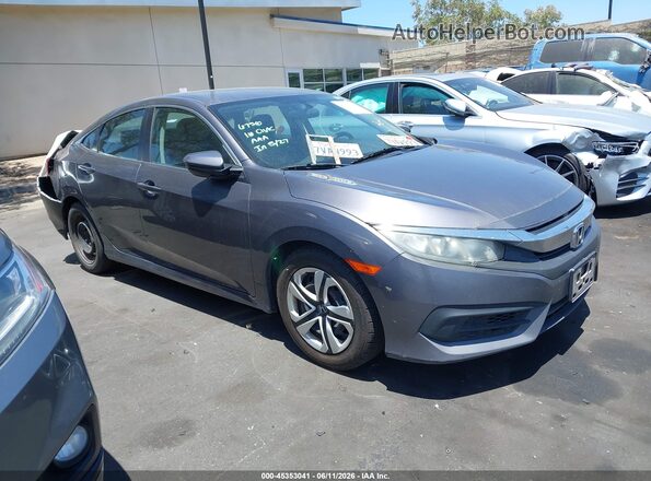 2HGFC2F55GH564928 2016 HONDA CIVIC Gray Вид задньої частини салону
