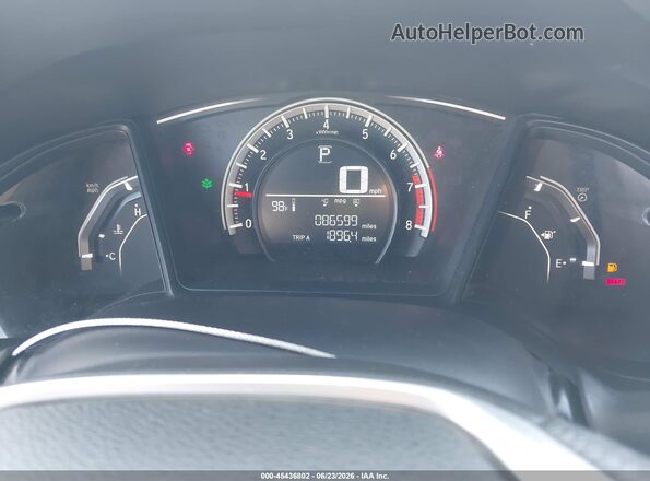 2HGFC2F55GH570034 2016 HONDA CIVIC Black უკანა სავარძლების ხედი