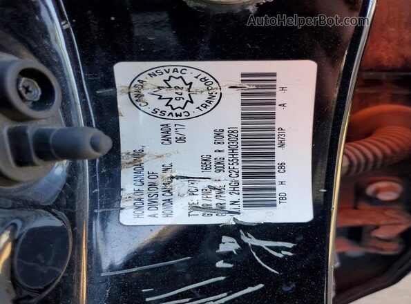 2HGFC2F55HH030281 2017 HONDA CIVIC Black Вид підкапотного простору