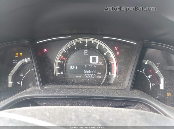 2HGFC2F55JH531032 2018 HONDA CIVIC White უკანა სავარძლების ხედი