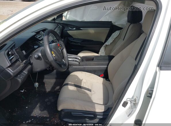2HGFC2F55JH531032 2018 HONDA CIVIC White წინა სალონის ხედი