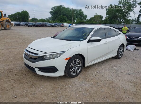 2HGFC2F55JH531032 2018 HONDA CIVIC White წინა მარცხენა ხედი სამი მეოთხედიდან