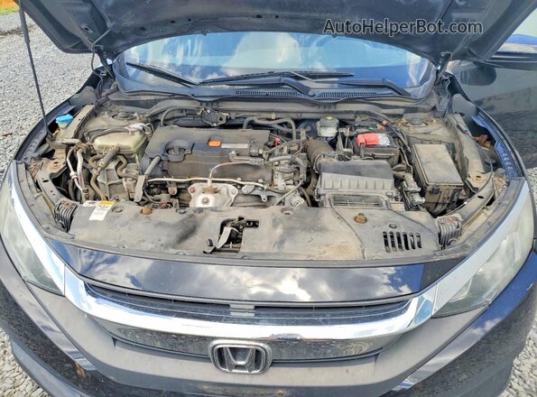 2HGFC2F56GH513518 2016 HONDA CIVIC Black უკანა სალონის ხედი