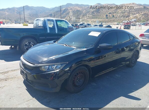 2HGFC2F56GH539682 2016 HONDA CIVIC Black Առջևի ձախ երեք քառորդ տեսարան