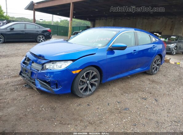 2HGFC2F56GH573878 2016 HONDA CIVIC Blue Առջևի ձախ երեք քառորդ տեսարան