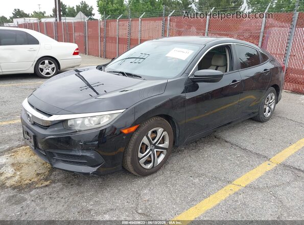 2HGFC2F56HH558685 2017 HONDA CIVIC Black წინა მარცხენა ხედი სამი მეოთხედიდან