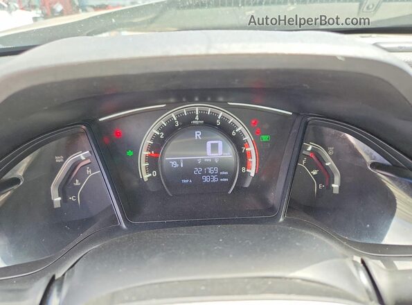 2HGFC2F56JH520590 2018 HONDA CIVIC Gray Instrument cluster view