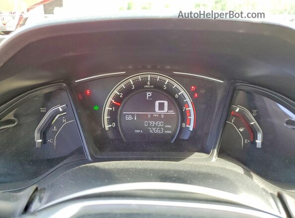 2HGFC2F56JH549622 2018 HONDA CIVIC Red Instrument cluster view