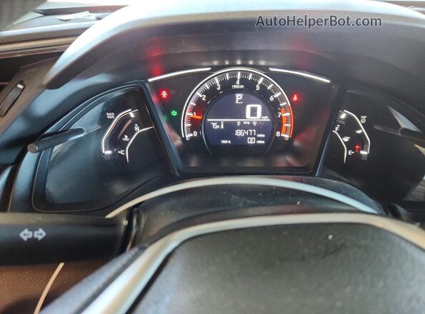 2HGFC2F56JH552004 2018 HONDA CIVIC Blue Vista del cuadro de instrumentos