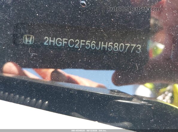2HGFC2F56JH580773 2018 HONDA CIVIC Black 