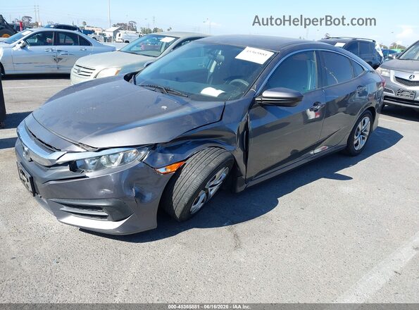 2HGFC2F56JH598481 2018 HONDA CIVIC Gray Առջևի ձախ երեք քառորդ տեսարան
