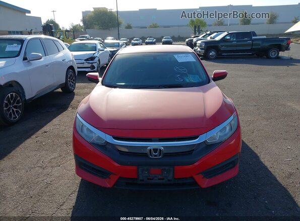 2HGFC2F57HH540857 2017 HONDA CIVIC Red Instrument cluster view