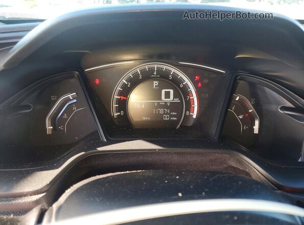 2HGFC2F57HH559179 2017 HONDA CIVIC Gray Вид щитка приладів