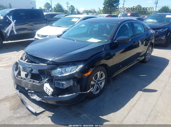 2HGFC2F57JH513468 2018 HONDA CIVIC Black Առջևի ձախ երեք քառորդ տեսարան