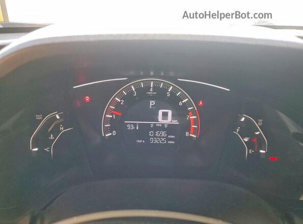 2HGFC2F57JH579633 2018 HONDA CIVIC Blue Вид щитка приладів