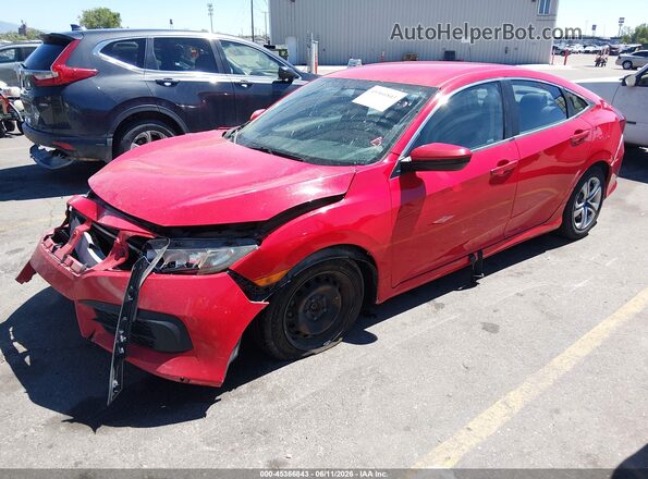 2HGFC2F58GH547248 2016 HONDA CIVIC Red წინა მარცხენა ხედი სამი მეოთხედიდან