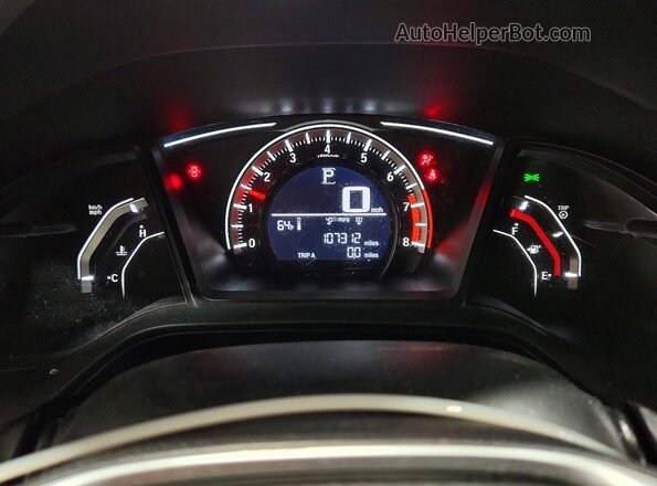 2HGFC2F58JH504858 2018 HONDA CIVIC Gray Вид щитка приладів