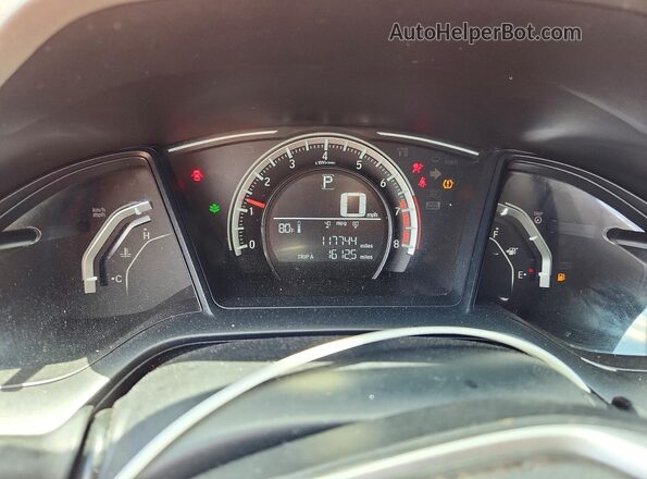 2HGFC2F58JH520901 2018 HONDA CIVIC Red Instrument cluster view