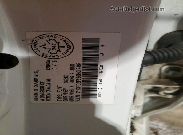 2HGFC2F59GH012462 2016 HONDA CIVIC White 