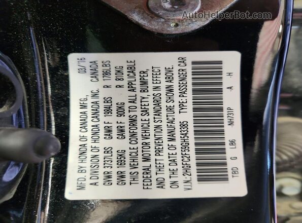 2HGFC2F59GH543385 2016 HONDA CIVIC Черный 