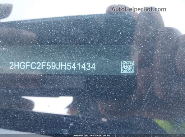 2HGFC2F59JH541434 2018 HONDA CIVIC Серый Вид подкапотного пространства