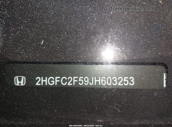 2HGFC2F59JH603253 2018 HONDA CIVIC Белый 