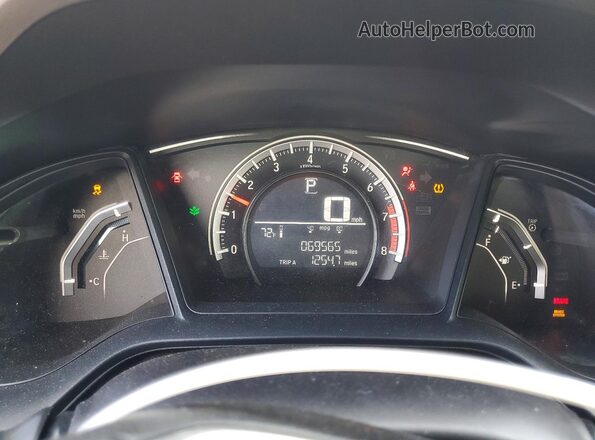 2HGFC2F5XGH539149 2016 HONDA CIVIC Black Вид щитка приладів