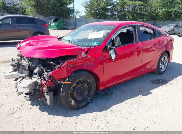 2HGFC2F5XGH545310 2016 HONDA CIVIC Red Առջևի ձախ երեք քառորդ տեսարան
