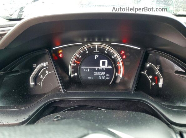 2HGFC2F5XJH594076 2018 HONDA CIVIC Black Instrument cluster view