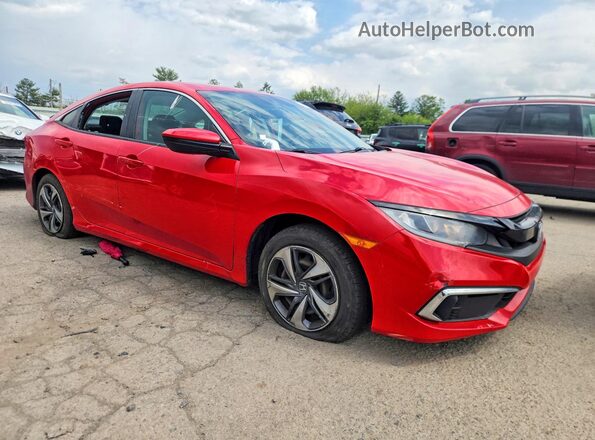 2HGFC2F61KH507028 2019 HONDA CIVIC Red წინა მარჯვენა