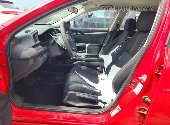 2HGFC2F61KH507028 2019 HONDA CIVIC Red წინა სალონის ხედი
