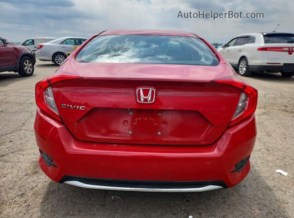 2HGFC2F61KH507028 2019 HONDA CIVIC Red უკანა ხედი