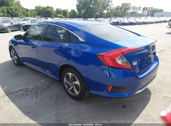2HGFC2F61KH568993 2019 HONDA CIVIC Blue Trasero izquierdo
