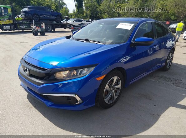 2HGFC2F61KH568993 2019 HONDA CIVIC Blue Vista tres cuartos delantera izquierda