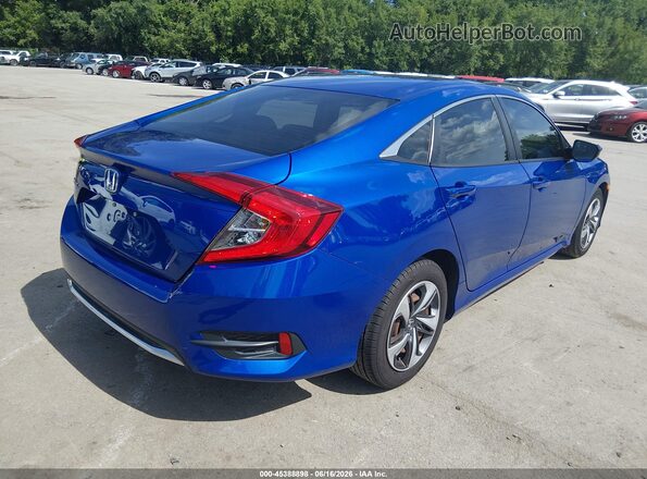 2HGFC2F61KH568993 2019 HONDA CIVIC Blue Trasero derecho