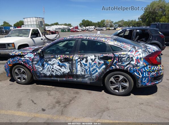 2HGFC2F61KH591688 2019 HONDA CIVIC Black Панорамний вид салону 360°