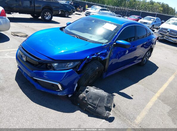 2HGFC2F61LH575041 2020 HONDA CIVIC Синий Передняя левая четверть