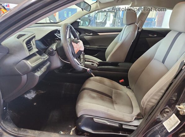 2HGFC2F62KH520595 2019 HONDA CIVIC Charcoal წინა სალონის ხედი