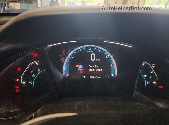 2HGFC2F62KH520595 2019 HONDA CIVIC Charcoal ხელსაწყოთა პანელის ხედი