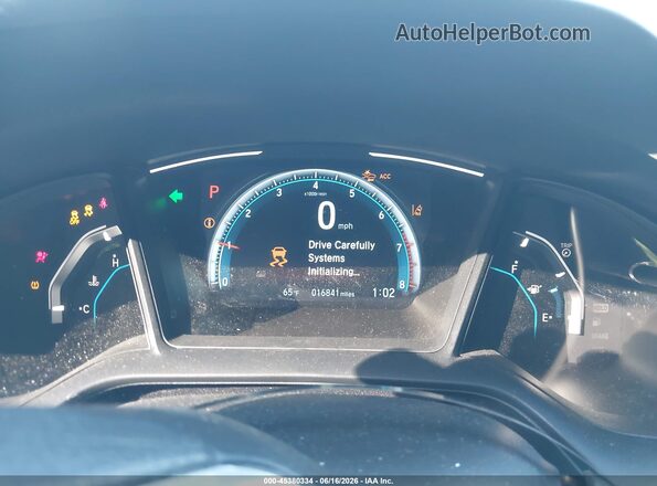 2HGFC2F62KH549420 2019 HONDA CIVIC Blue უკანა სავარძლების ხედი