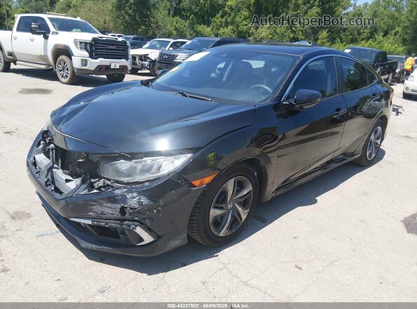 2HGFC2F62KH603217 2019 HONDA CIVIC Black Vista tres cuartos delantera izquierda