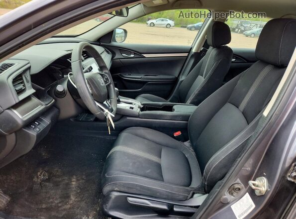 2HGFC2F63KH526325 2019 HONDA CIVIC Серый Вид салона спереди