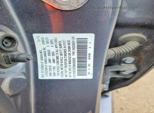 2HGFC2F63KH526325 2019 HONDA CIVIC Серый Вид наклейки с VIN-кодом