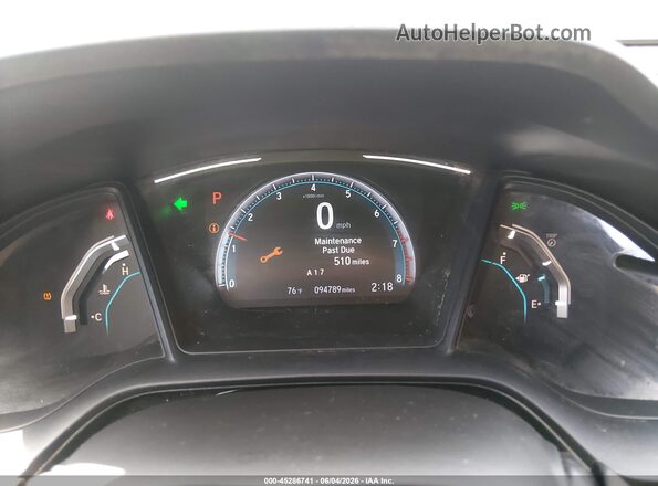 2HGFC2F63KH574472 2019 HONDA CIVIC Синий Вид задних сидений
