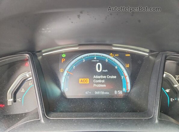 2HGFC2F63KH575654 2019 HONDA CIVIC Gray Vista del cuadro de instrumentos