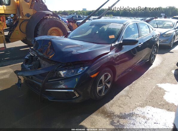 2HGFC2F63KH600830 2019 HONDA CIVIC Черный Передняя левая четверть