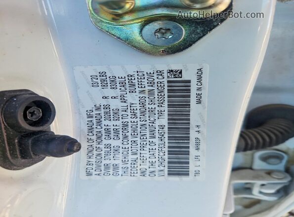 2HGFC2F63LH545748 2020 HONDA CIVIC White 