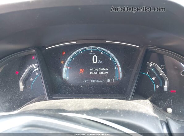2HGFC2F64KH549614 2019 HONDA CIVIC Silver უკანა სავარძლების ხედი